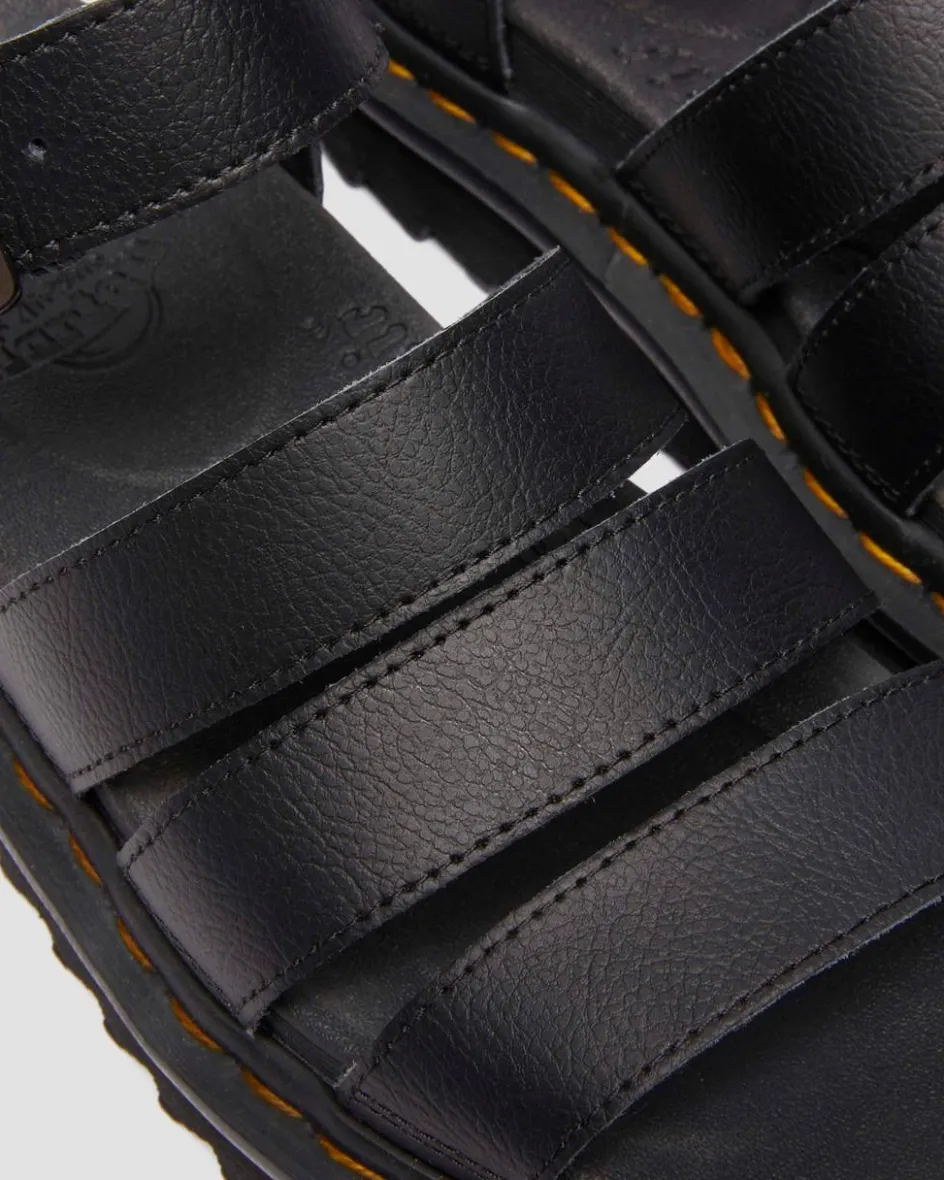 Dr. Martens Sandals|New And Featured*Blaire Athena leather strap sandals in Black BLACK — Athena