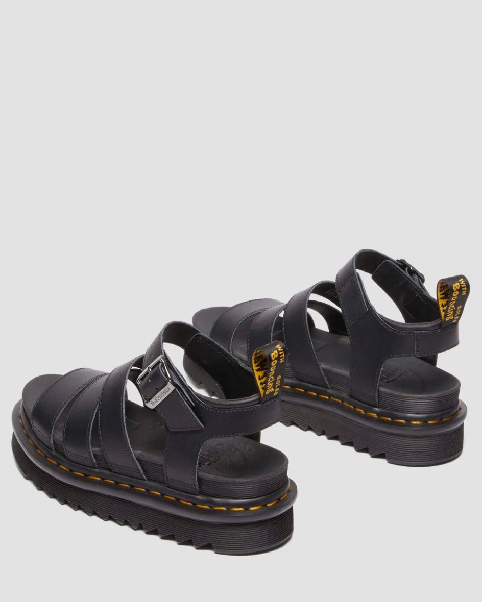 Dr. Martens Sandals|New And Featured*Blaire Athena leather strap sandals in Black BLACK — Athena