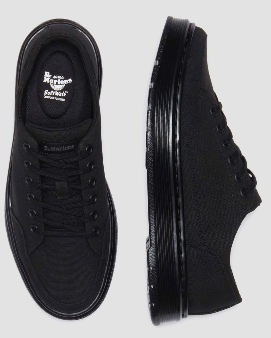Dr. Martens Shoes|New And Featured*Brookline Canvas Casual Shoes in Black Canvas BLACK CANVAS — Canvas