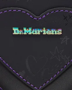 Dr. Martens Accessories|Bags*BT21 Mini Heart Shaped Leather Bag in Black Black — Nappa Leather