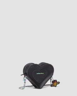 Dr. Martens Accessories|Bags*BT21 Mini Heart Shaped Leather Bag in Black Black — Nappa Leather