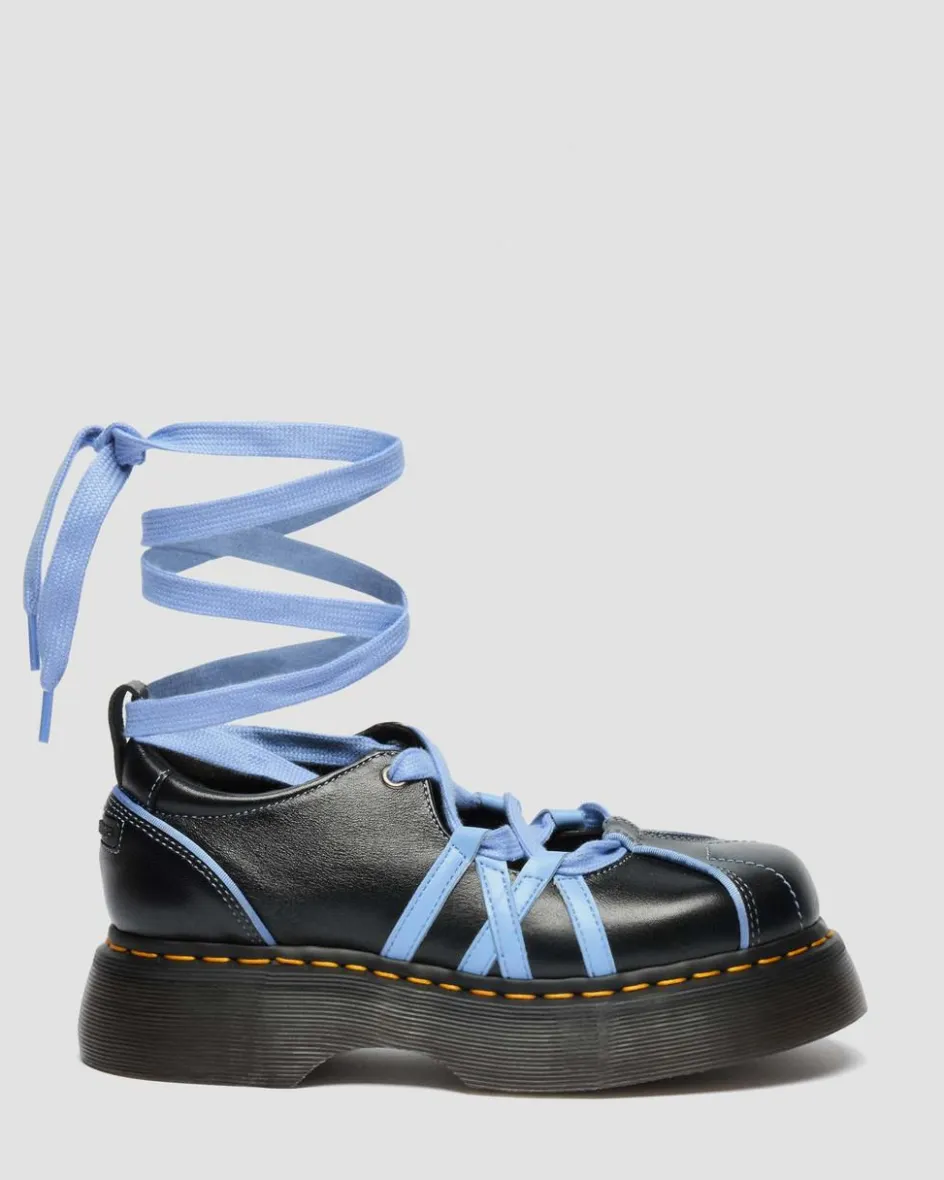 Dr. Martens Buzz: 90S-Inspired Chunky Soles|Shoes*Buzz Ballerina Gloss Leather Shoes in Black BLACK — Milled Gloss
