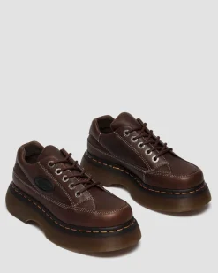 Dr. Martens Shoes|Platform Shoes*Buzz 5-eye Grizzly leather shoes in Dark Brown Dark Brown — Grizzly