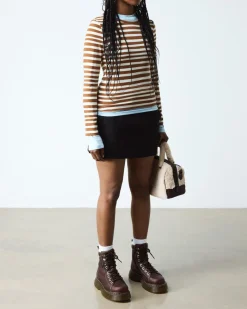 Dr. Martens Buzz: 90S-Inspired Chunky Soles|Brown & Tan Boots And Shoes*Buzz 8-Eye in Dark Brown Dark Brown — Grizzly