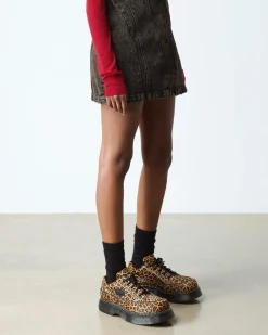 Dr. Martens Shoes|Platform Shoes*Buzz 5-eye leopard shoes in Light Tan