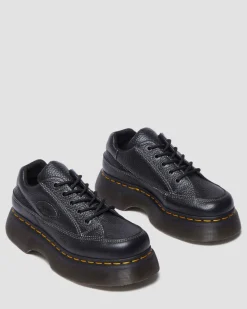 Dr. Martens Shoes|Platform Shoes*Buzz 5-eye Milled Nappa Leather Shoes in Black Milled Nappa BLACK MILLED NAPPA — Milled Nappa