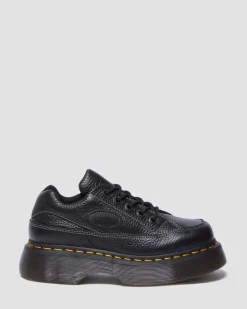 Dr. Martens Shoes|Platform Shoes*Buzz 5-eye Milled Nappa Leather Shoes in Black Milled Nappa BLACK MILLED NAPPA — Milled Nappa