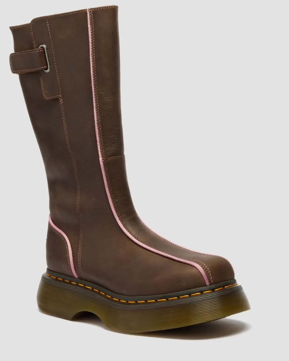 Dr. Martens Buzz: 90S-Inspired Chunky Soles|New And Featured*Buzz Hi Wyoming Leather Boots in Dark Brown Dark Brown — Wyoming