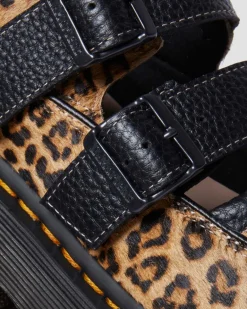 Dr. Martens Last Chance Styles*Buzz leopard Mary Jane shoes in Light Tan