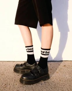 Dr. Martens Last Chance Styles*Buzz milled nappa leather Mary Jane shoes in Black Milled Nappa BLACK MILLED NAPPA — Milled Nappa