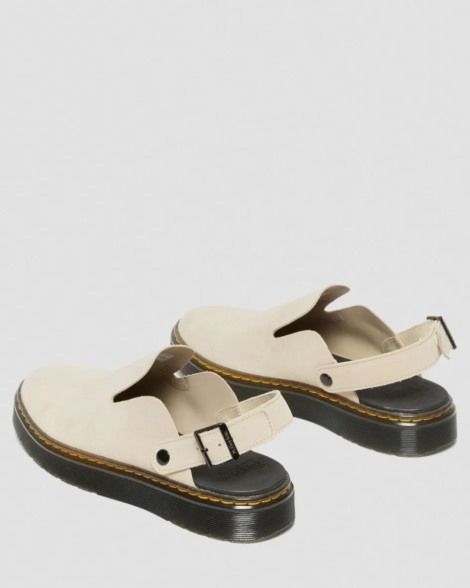 Dr. Martens Last Chance Styles|Last Chance Styles*Carlson Suede Casual Slingback Mules in Sand Sand — E.H.Suede