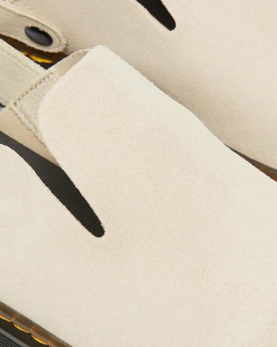 Dr. Martens Last Chance Styles|Last Chance Styles*Carlson Suede Casual Slingback Mules in Sand Sand — E.H.Suede
