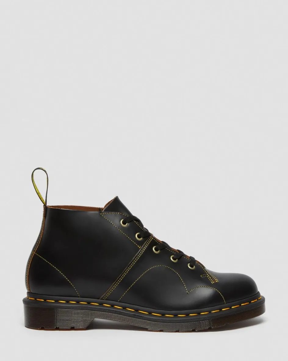 Dr. Martens Originals|Boots*Church Vintage Monkey Boots in Black Black — Vintage Smooth