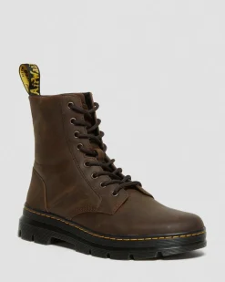 Dr. Martens Boots|Casual Boots*Combs Crazy Horse Leather Casual Boots in Brown Brown — Crazy Horse