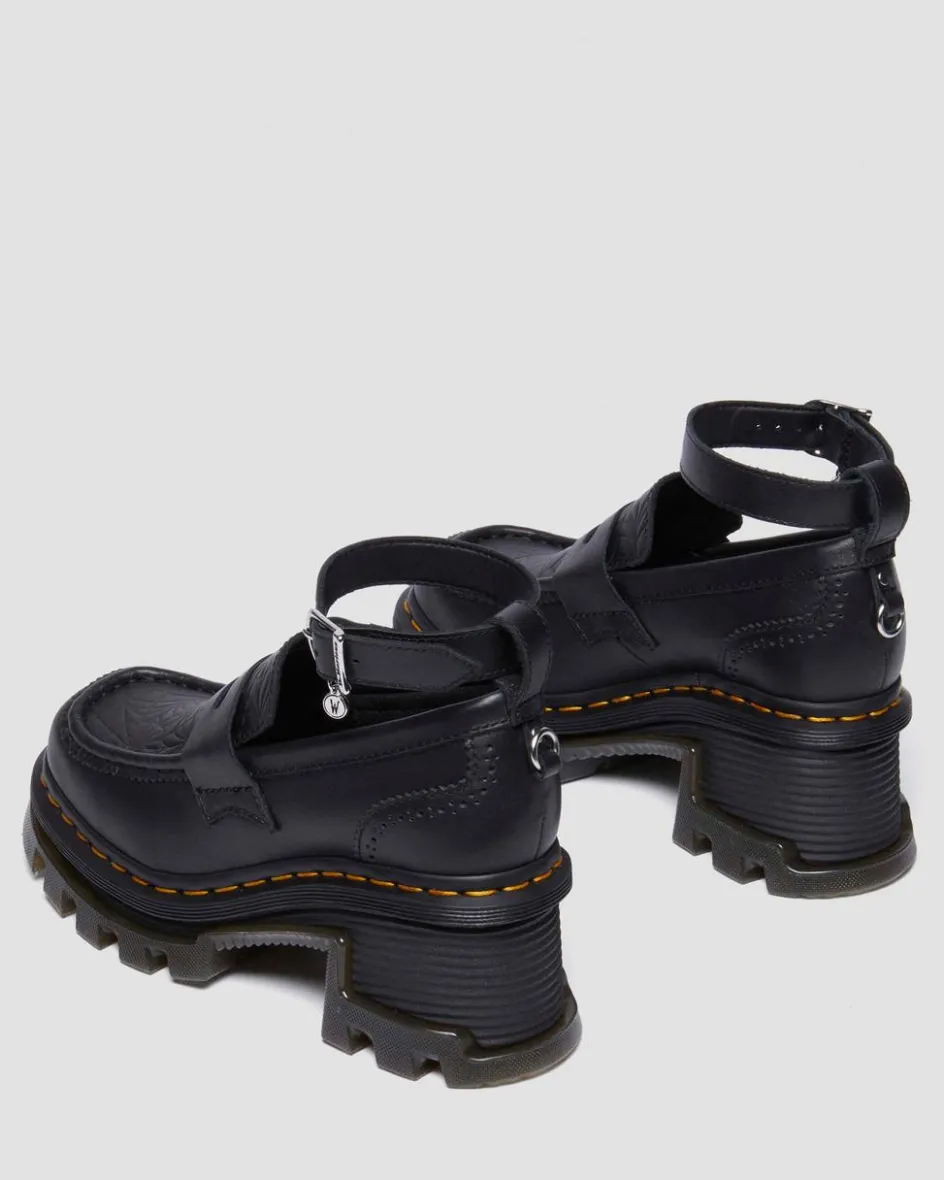 Dr. Martens Collaborations|Collaborations*CORRAN WEDNESDAY HEELED LOAFERS in Black Black — Wanama