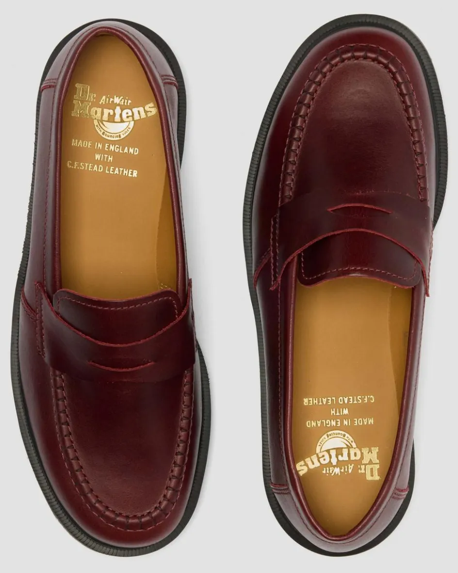 Dr. Martens Shoes|New And Featured*Delapre Penny Loafers in Burgundy Burgundy — Classic Calf