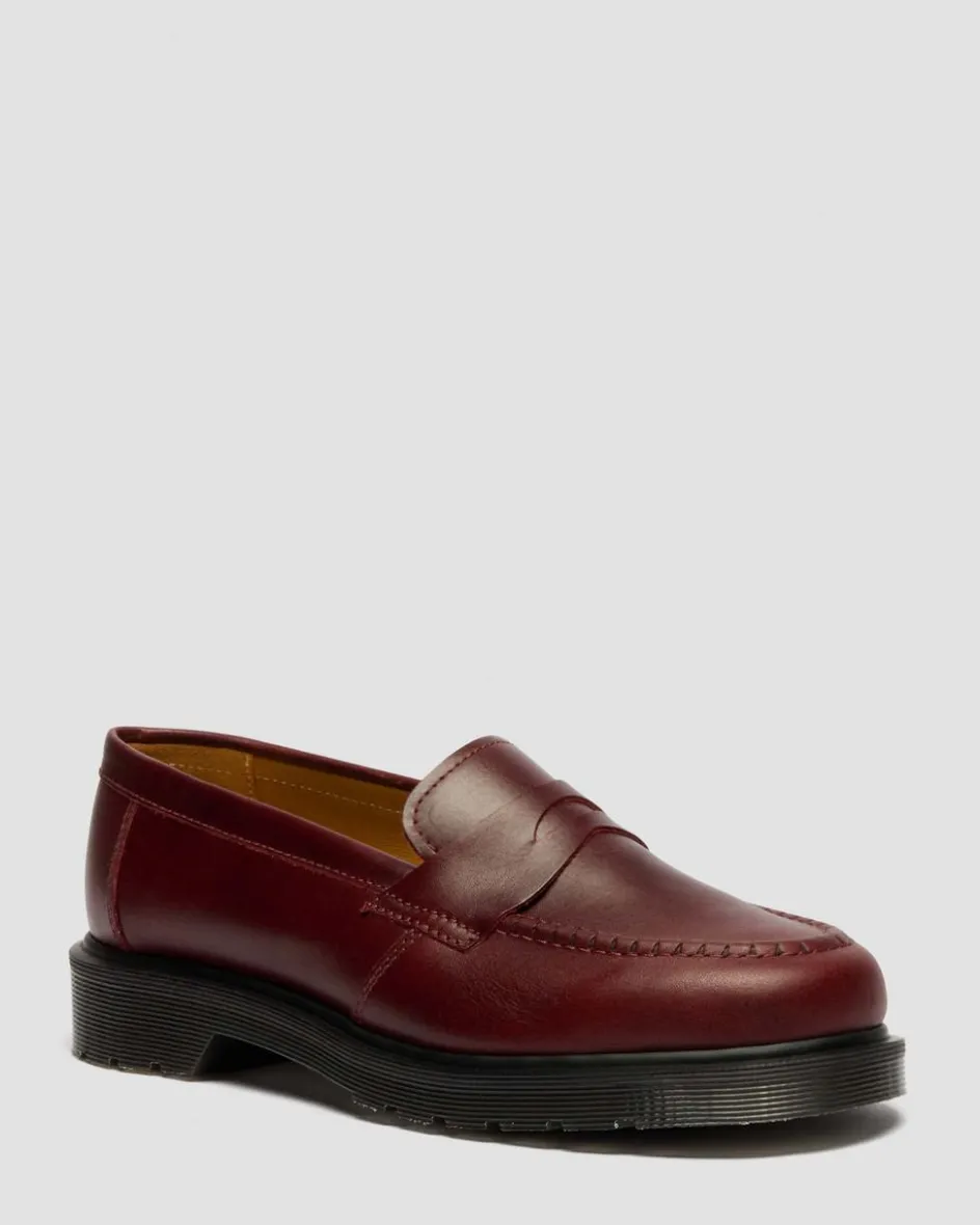 Dr. Martens Shoes|New And Featured*Delapre Penny Loafers in Burgundy Burgundy — Classic Calf