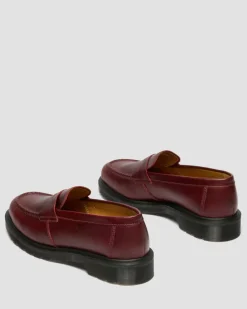 Dr. Martens Shoes|New And Featured*Delapre Penny Loafers in Burgundy Burgundy — Classic Calf