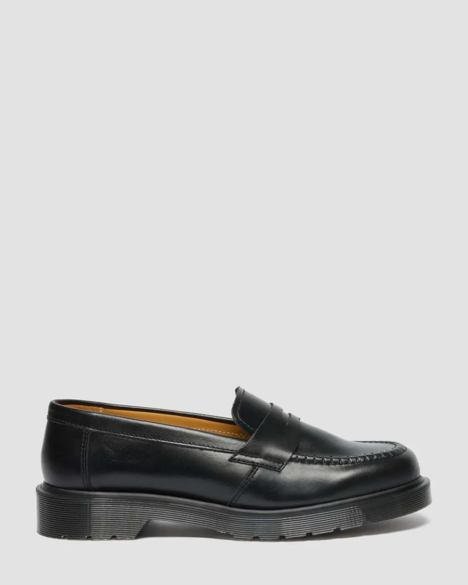 Dr. Martens Shoes|New And Featured*Delapre Penny Loafers in Black Black — Classic Calf