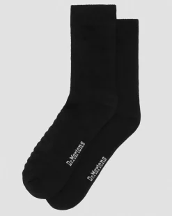 Dr. Martens Accessories|Accessories*Double Doc Cotton Blend Socks in Black Black — Cotton Blend