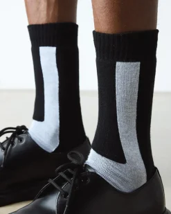 Dr. Martens Accessories|Accessories*Double Doc Cotton Blend Socks in Charcoal Charcoal — Cotton Blend