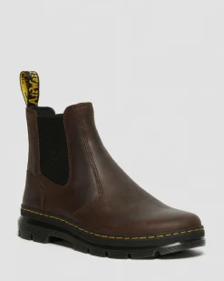 Dr. Martens Boots|Chelsea Boots*Embury Crazy Horse Leather Casual Boots in Brown Brown — Crazy Horse