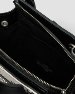 Dr. Martens New And Featured|Accessories*Extra Small Dalmatian Hair On Leather Tote Bag in Cream & Black Cream & Black — Dalmatian Print Hair On