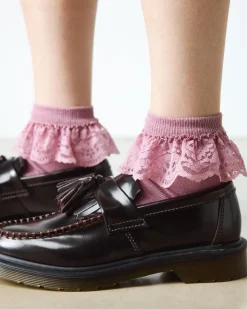 Dr. Martens Socks|New And Featured*Frill Organic Cotton Blend Socks in Dusty Rose Dusty Rose — Organic Cotton Blend