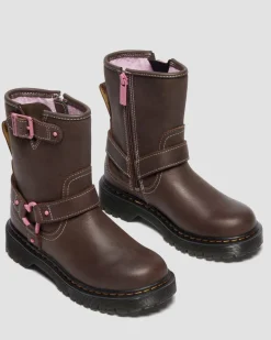 Dr. Martens Last Chance Styles*Genaya Junior in Dark Brown Dark Brown — Wyoming