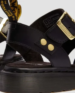 Dr. Martens New And Featured|Sandals*Gryphon Atlas Leather Gladiator Sandals in Black Atlas BLACK ATLAS — Atlas