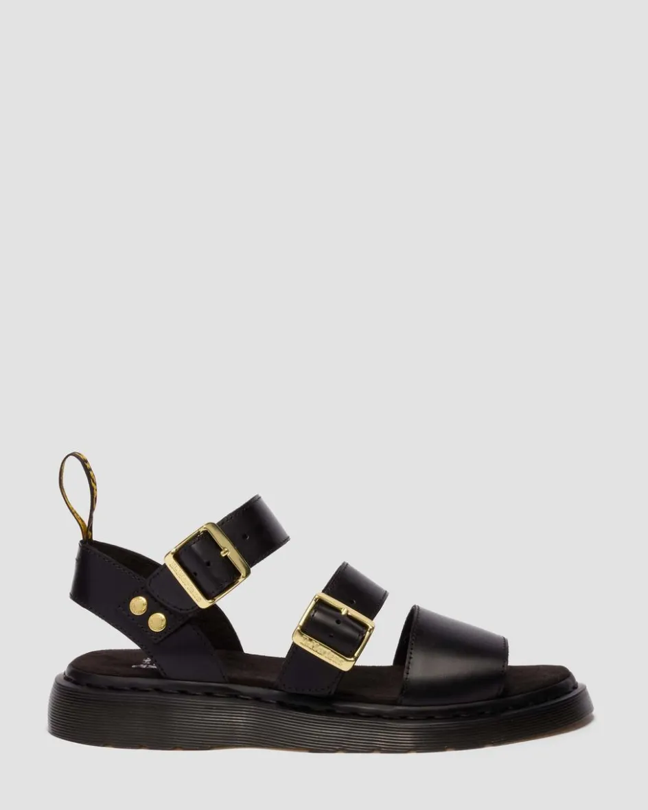Dr. Martens New And Featured|Sandals*Gryphon Atlas Leather Gladiator Sandals in Black Atlas BLACK ATLAS — Atlas