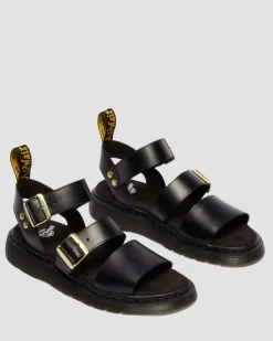Dr. Martens New And Featured|Sandals*Gryphon Atlas Leather Gladiator Sandals in Black Atlas BLACK ATLAS — Atlas