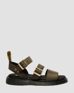 Dr. Martens Sandals|New And Featured*Gryphon Leather Gladiator Sandals in Olive Olive — Wyoming
