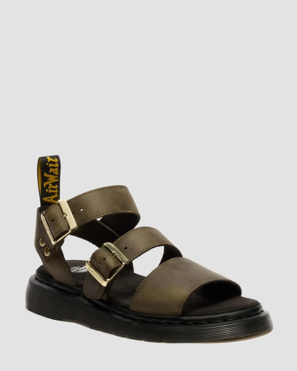 Dr. Martens Sandals|New And Featured*Gryphon Leather Gladiator Sandals in Olive Olive — Wyoming