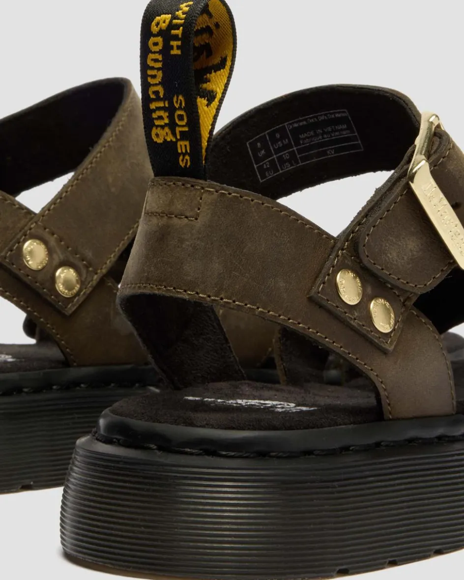 Dr. Martens Sandals|New And Featured*Gryphon Leather Gladiator Sandals in Olive Olive — Wyoming