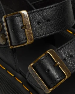Dr. Martens Mother'S Day Gifts|Spring Sandals*Gryphon Pisa Leather Platform Sandals in Black Black — Pisa