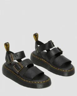 Dr. Martens Mother'S Day Gifts|Spring Sandals*Gryphon Pisa Leather Platform Sandals in Black Black — Pisa
