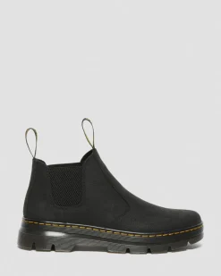 Dr. Martens Boots|Chelsea Boots*Hardie II Leather Chelsea Work Boots in Black Black — Pit Quarter
