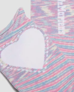 Dr. Martens Last Chance Styles|Last Chance Styles*Heart Cotton Blend Socks in Pink Pink — Organic Cotton Blend