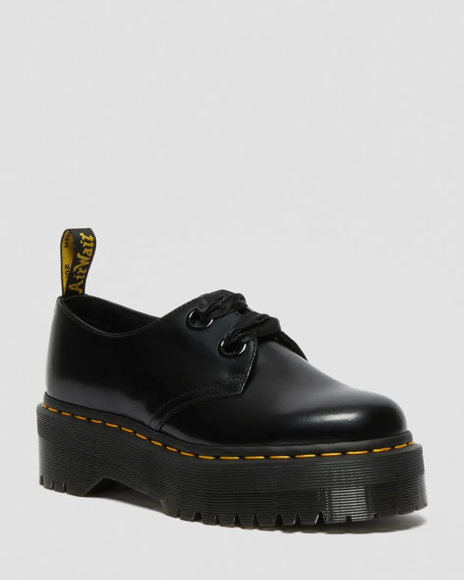 Dr. Martens Mother'S Day Gifts|Shoes*Holly Women's Leather Platform Shoes in Black Buttero BLACK BUTTERO — Buttero