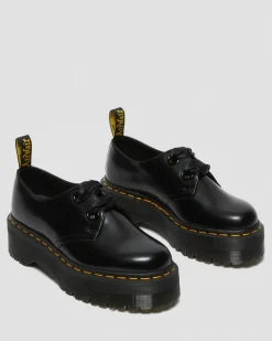 Dr. Martens Mother'S Day Gifts|Shoes*Holly Women's Leather Platform Shoes in Black Buttero BLACK BUTTERO — Buttero