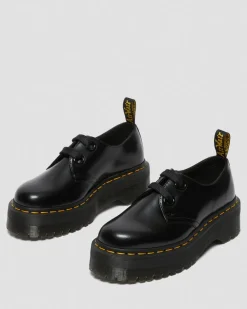 Dr. Martens Mother'S Day Gifts|Shoes*Holly Women's Leather Platform Shoes in Black Buttero BLACK BUTTERO — Buttero