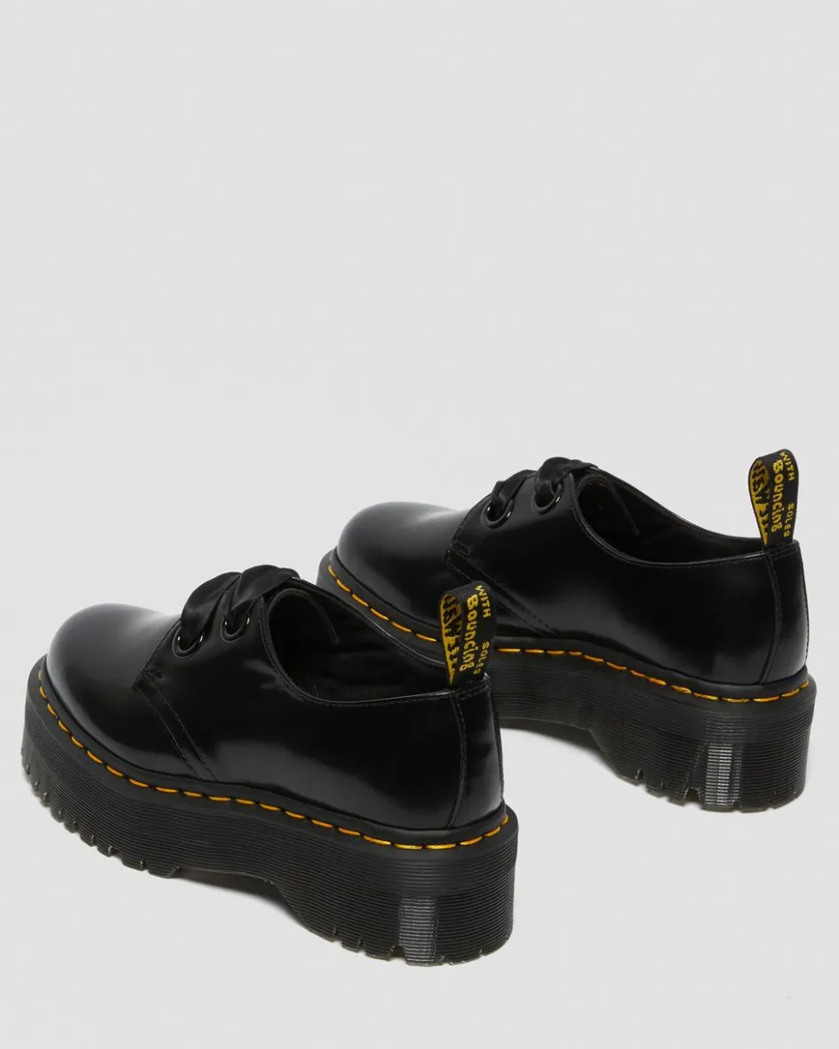 Dr. Martens Mother'S Day Gifts|Shoes*Holly Women's Leather Platform Shoes in Black Buttero BLACK BUTTERO — Buttero