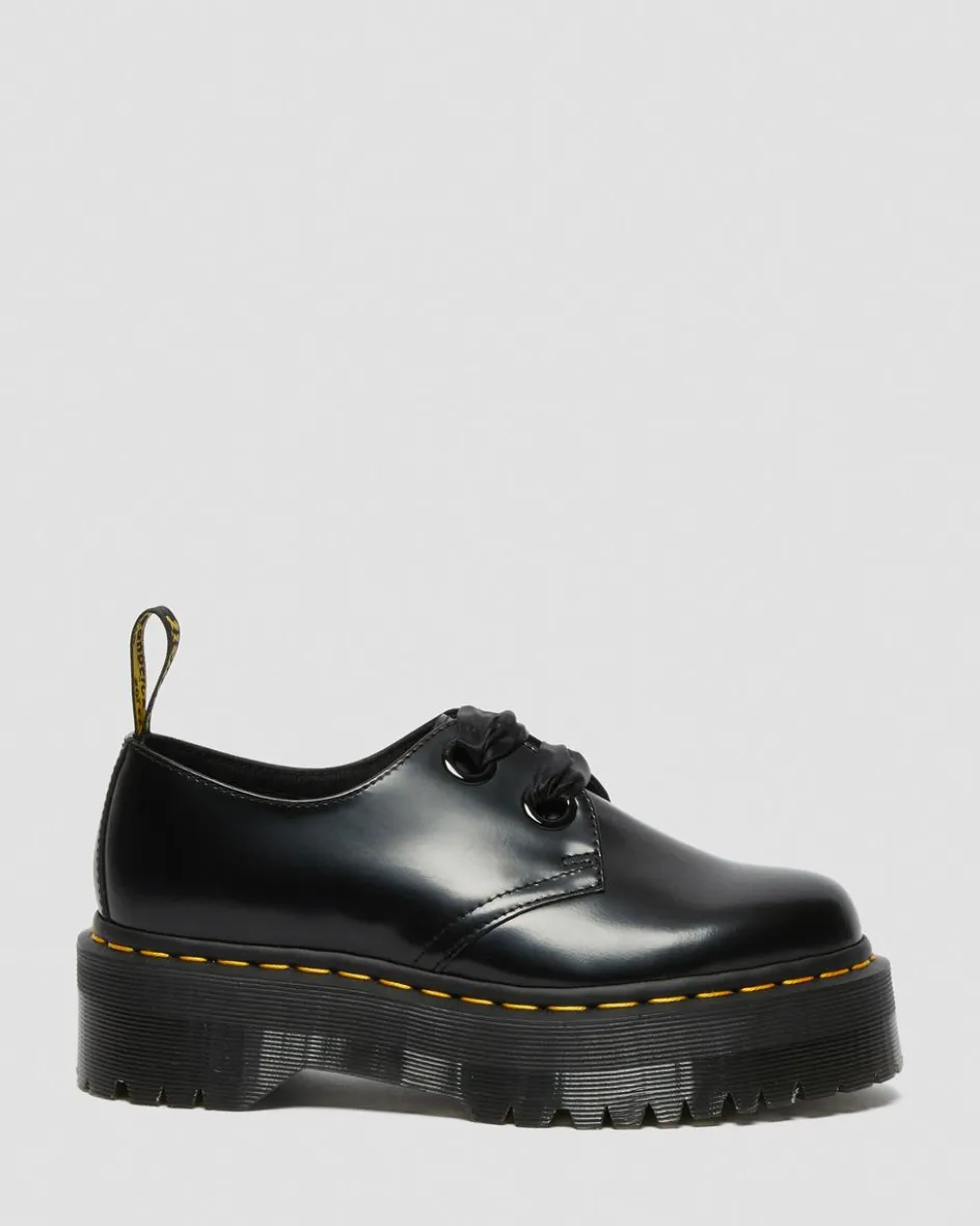Dr. Martens Mother'S Day Gifts|Shoes*Holly Women's Leather Platform Shoes in Black Buttero BLACK BUTTERO — Buttero