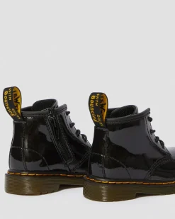 Dr. Martens Infant & 0-1 Years*Infant 1460 Patent Leather Lace Up Boots in Black Black — Patent Lamper