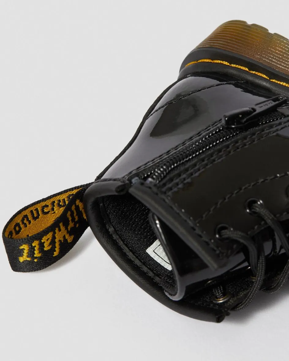 Dr. Martens Infant & 0-1 Years*Infant 1460 Patent Leather Lace Up Boots in Black Black — Patent Lamper