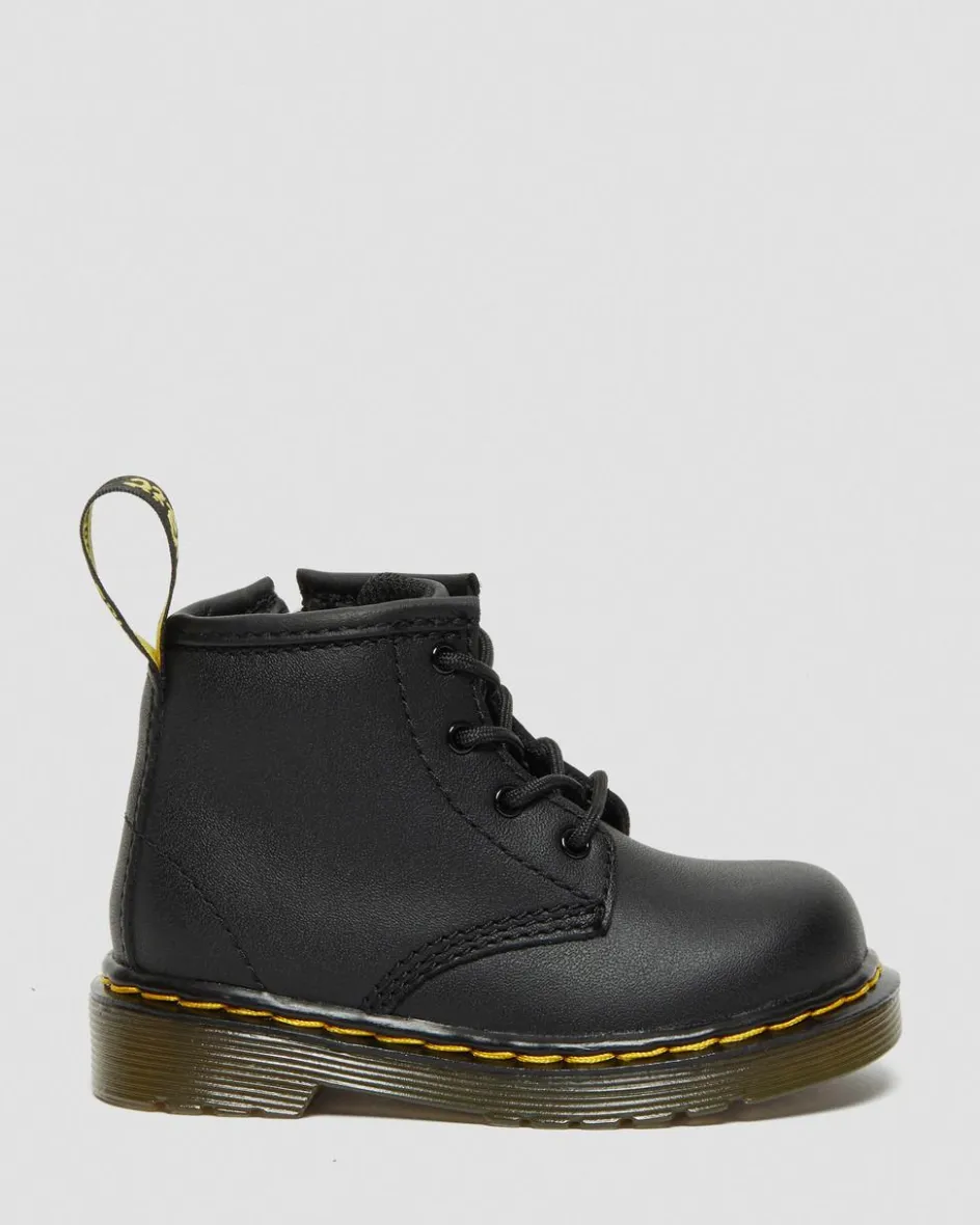 Dr. Martens Infant & 0-1 Years*Infant 1460 Softy T Leather Lace Up Boots in Black Black — Softy T