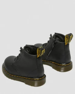 Dr. Martens Infant & 0-1 Years*Infant 1460 Softy T Leather Lace Up Boots in Black Black — Softy T
