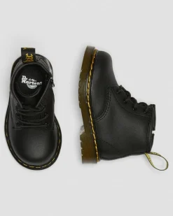Dr. Martens Infant & 0-1 Years*Infant 1460 Softy T Leather Lace Up Boots in Black Black — Softy T