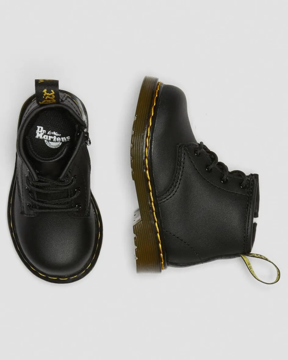 Dr. Martens Infant & 0-1 Years*Infant 1460 Softy T Leather Lace Up Boots in Black Black — Softy T